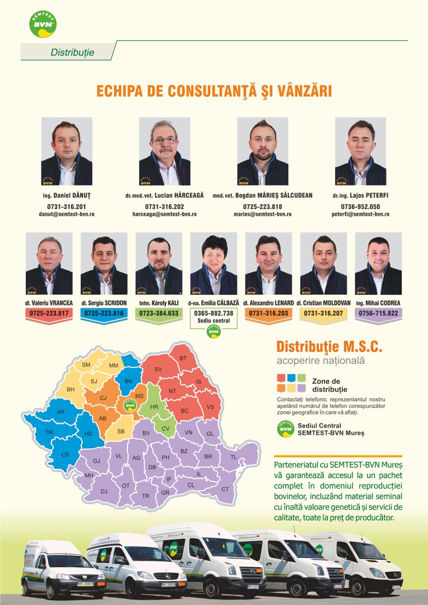 Harta de distributie Semtest BVN Mures Harta de distributie Semtest BVN Mures