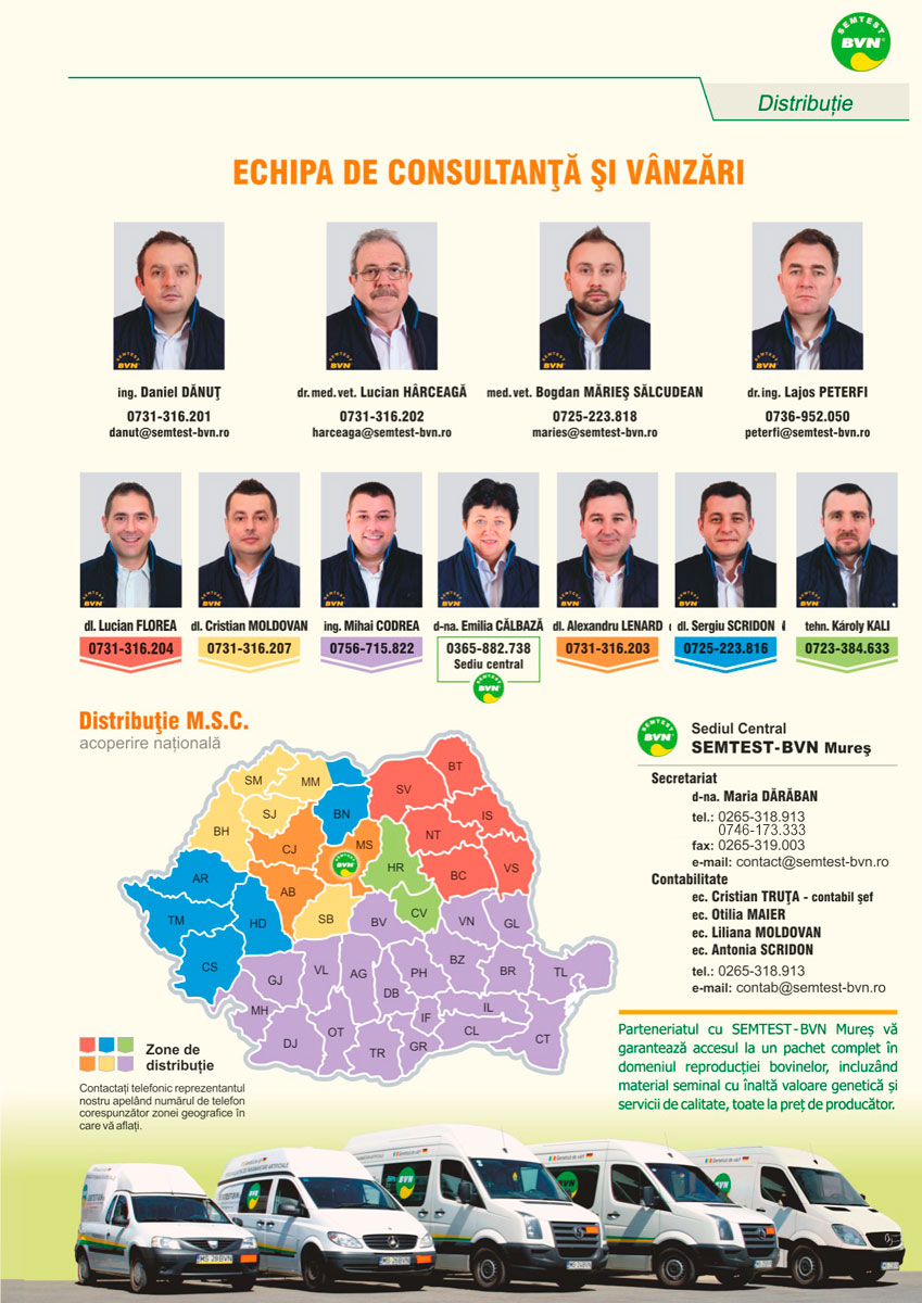 Harta de distributie Semtest BVN Mures Harta de distributie Semtest BVN Mures