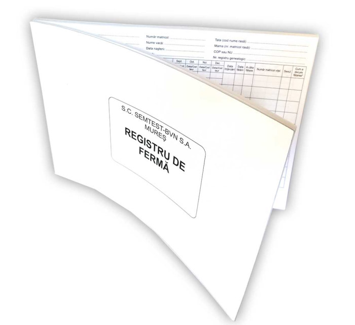 Semtest BVN, Material seminal taur, Gestionarea datelor de reproducţie 3 registru de ferma