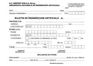 Buletinul de însămânțare artificială