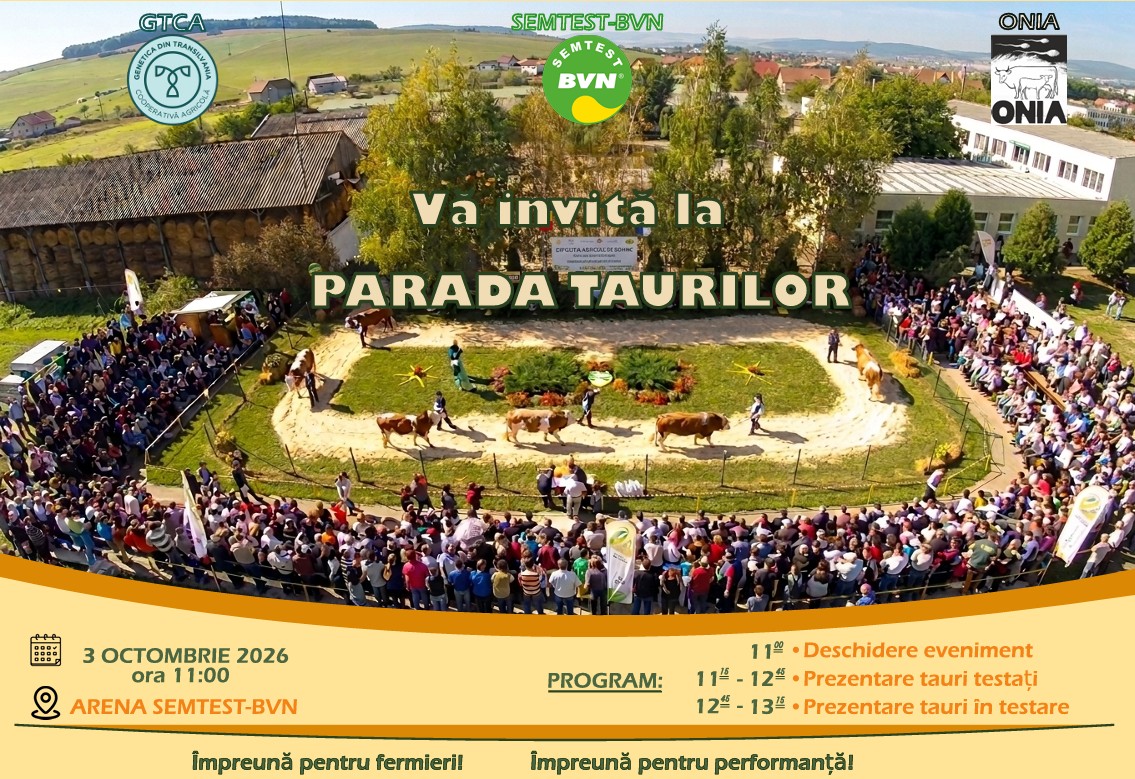 Semtest BVN, Material seminal taur, Parada Taurilor 2026 – Evenimentul Anului la Semtest BVN Mureș 1 Parada Taurilor 2026